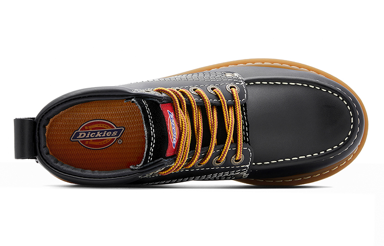 Мужские ботинки Dickies Martin кожаные с прострочкой без утепления, черный — фото 4