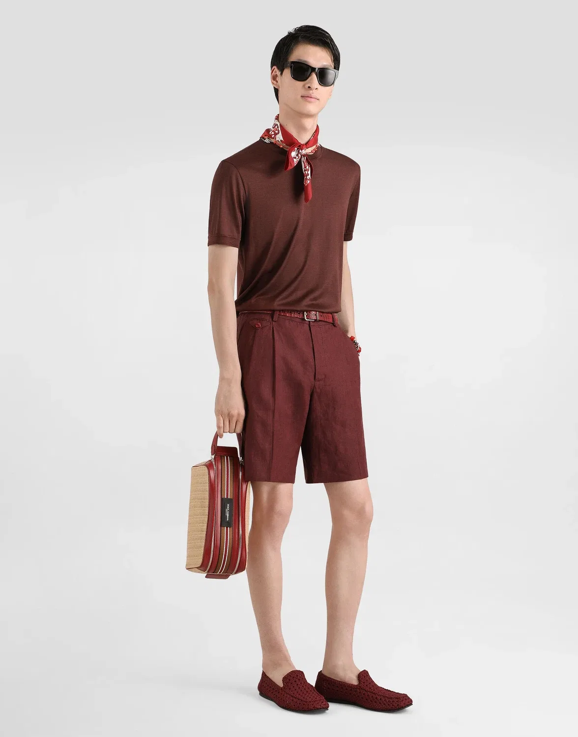 Шелковая футболка с круглым вырезом DOLCE & GABBANA, красный — фото 2