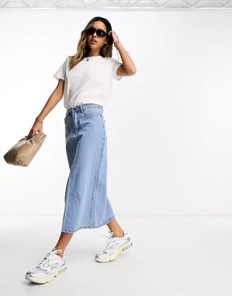 Белая футболка с круглым вырезом из смесового хлопка ASOS Ultimate - БЕЛАЯ — фото 4