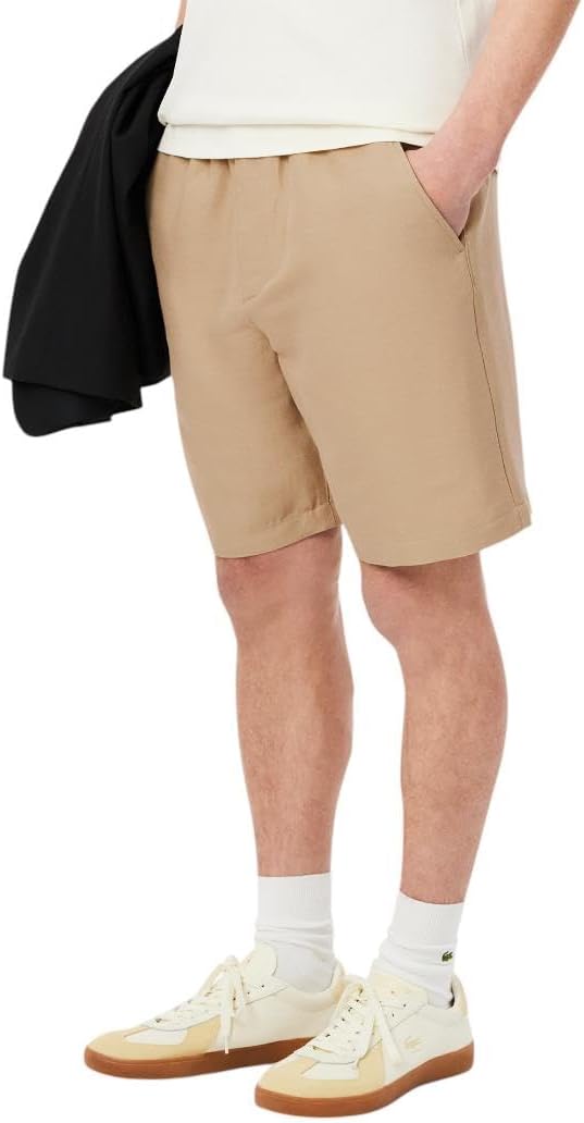 Lacoste мужские шорты Regular Fit из смесовой шерсти, Light Brown — фото 2