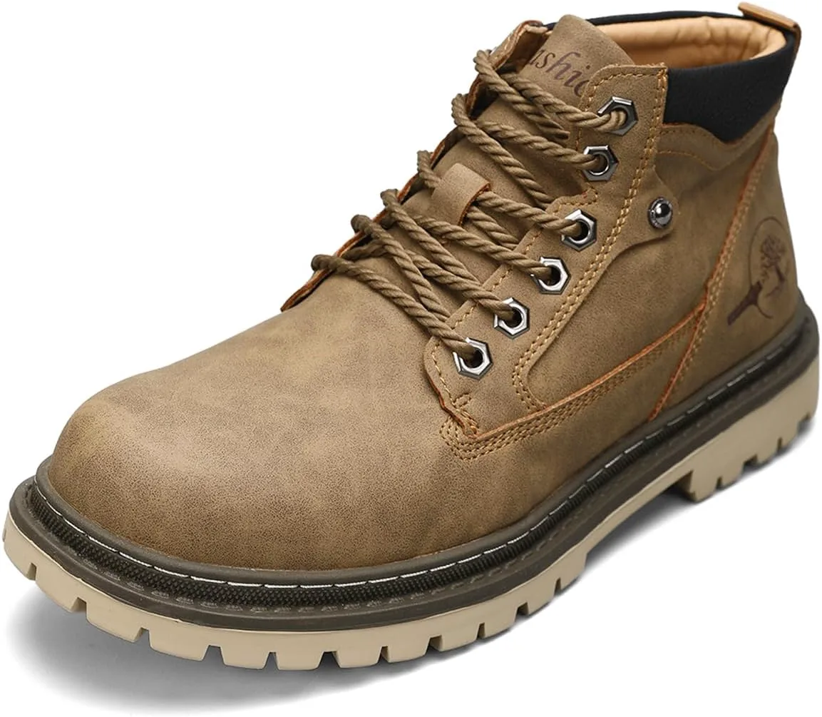 

Мужские кожаные ботинки Shaire Chukka | Шнурованные ботинки на щиколотку для мужчин | Повседневные комфортные ботинки, хаки