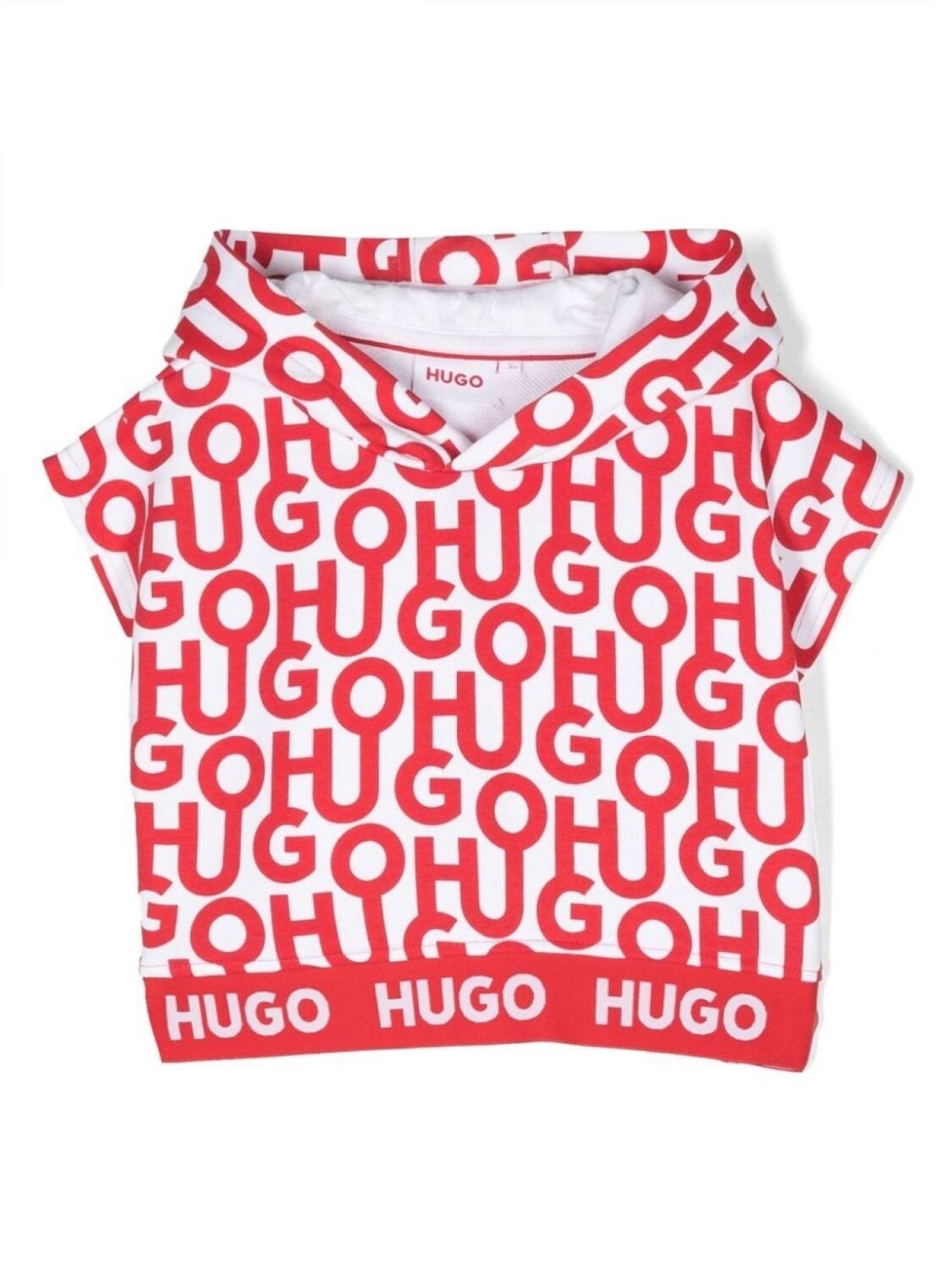 

HUGO KIDS толстовка без рукавов с логотипом, белый