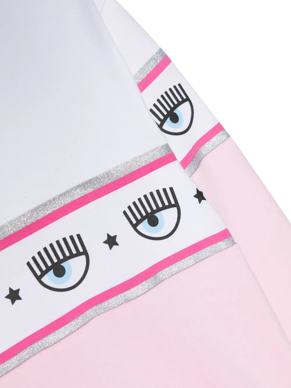 Толстовка с узором Eyelike Chiara Ferragni Kids, розовый — фото 3