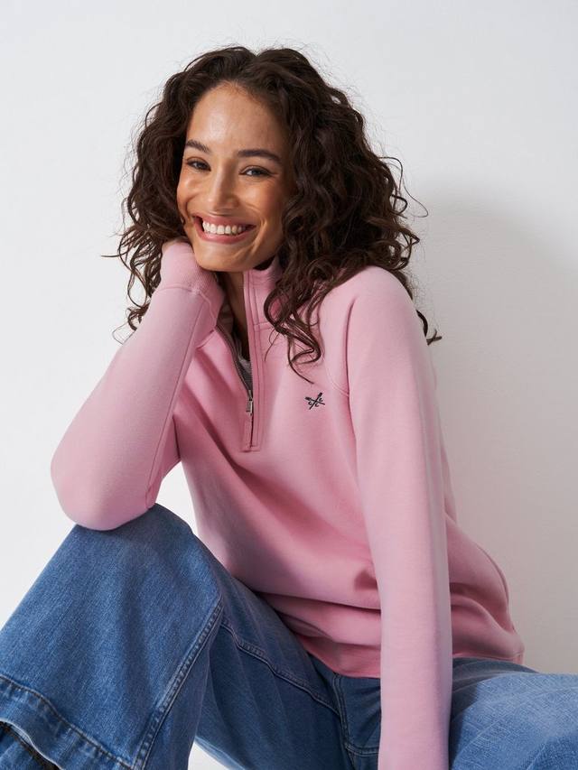 

Хлопковый джемпер с молнией Crew Clothing