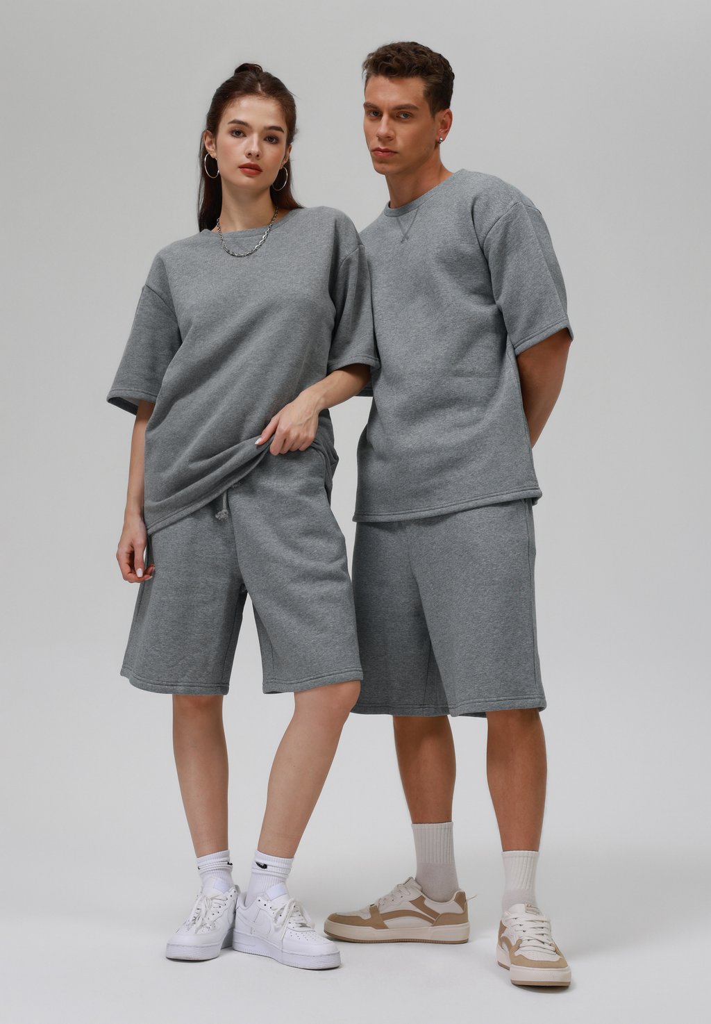 

Шорты UNISEX SWEAT SET YOURTURN by Zalando, пятнистый серый