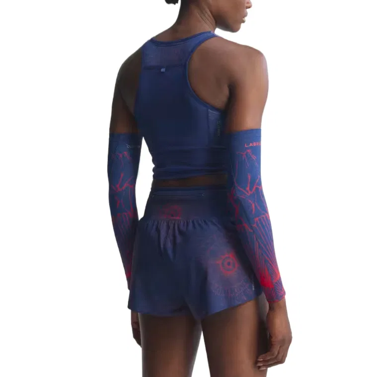 Женский топ для бега Tank Top Adidas, Dark Blue/Bright Red — фото 4