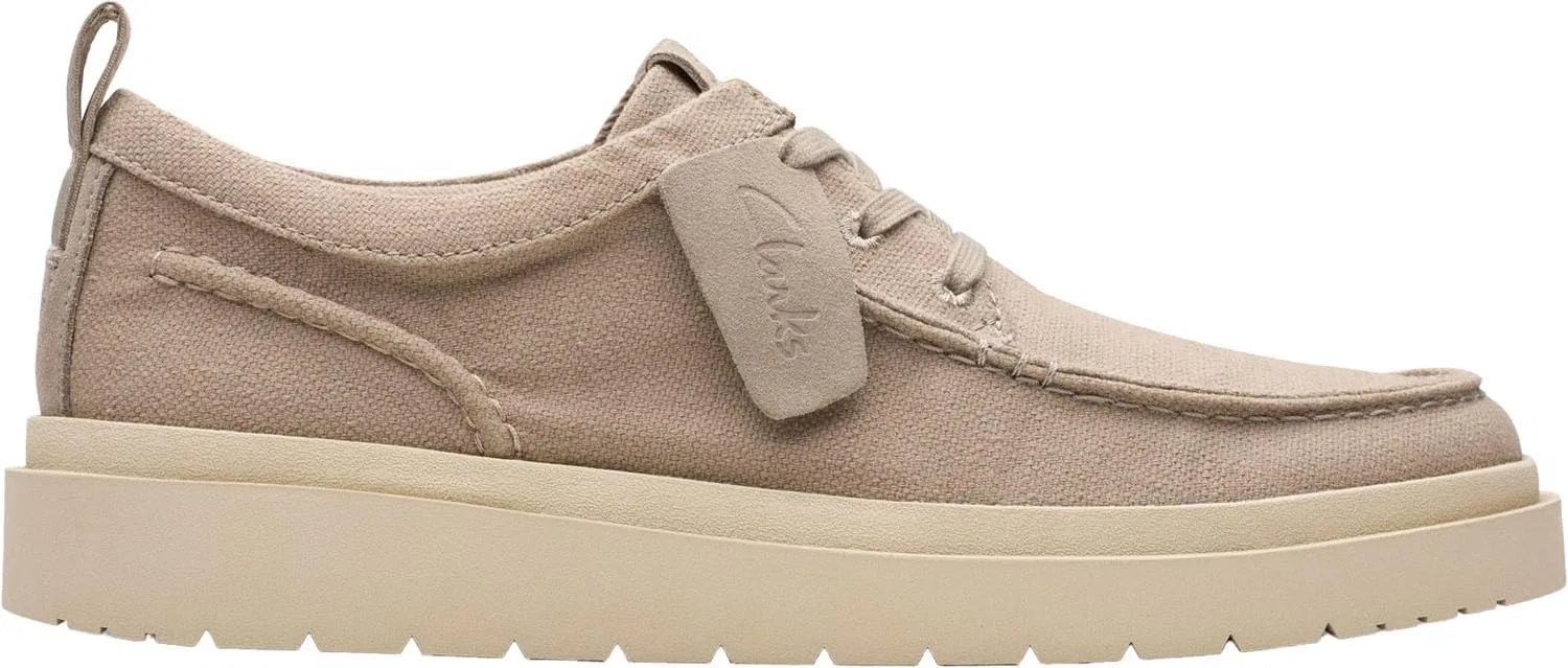 Лоферы Clarks, серый холст
