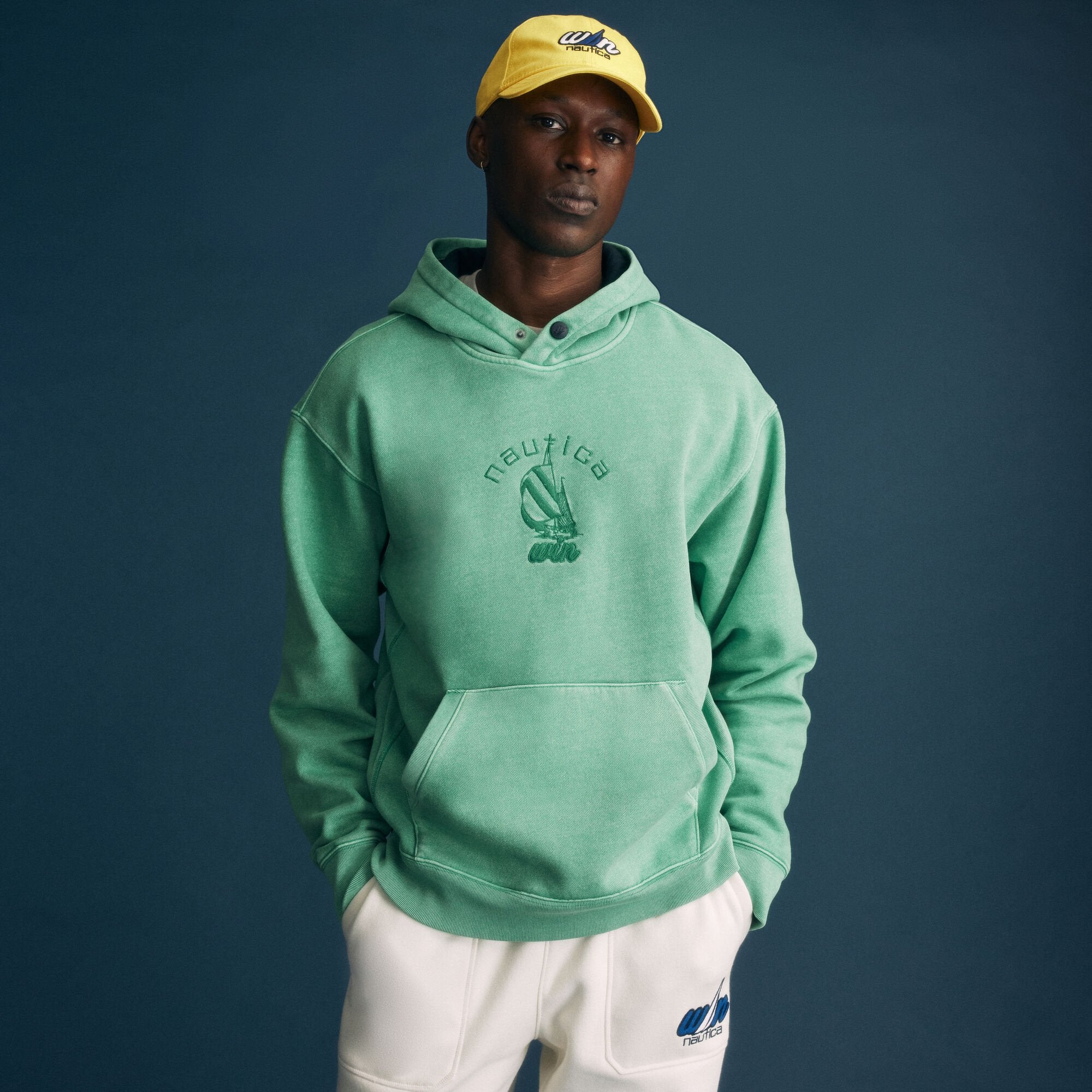 

Мужская флисовая толстовка Nautica Eddie Win X Nautica, цвет water boy green