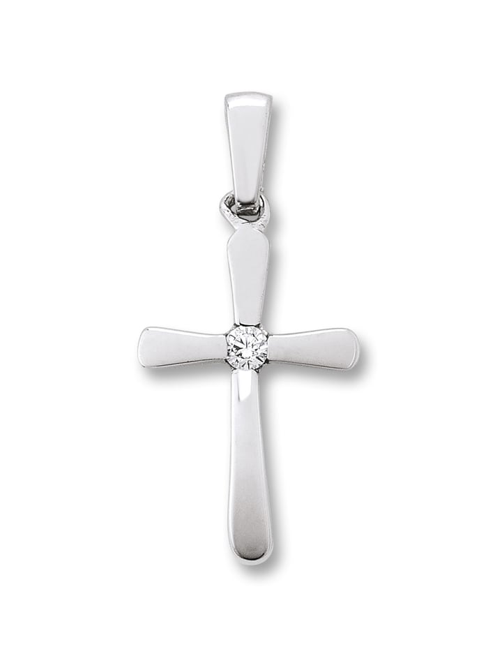 

ONE ELEMENT Подвеска в виде креста с цирконием из серебра 925 пробы