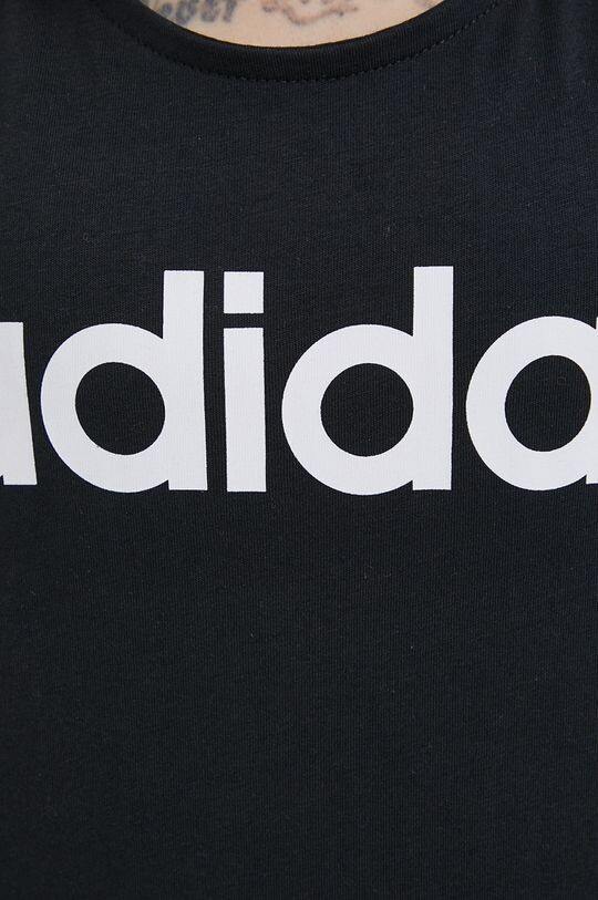 Хлопковый топ GL0566 adidas, черный — фото 4