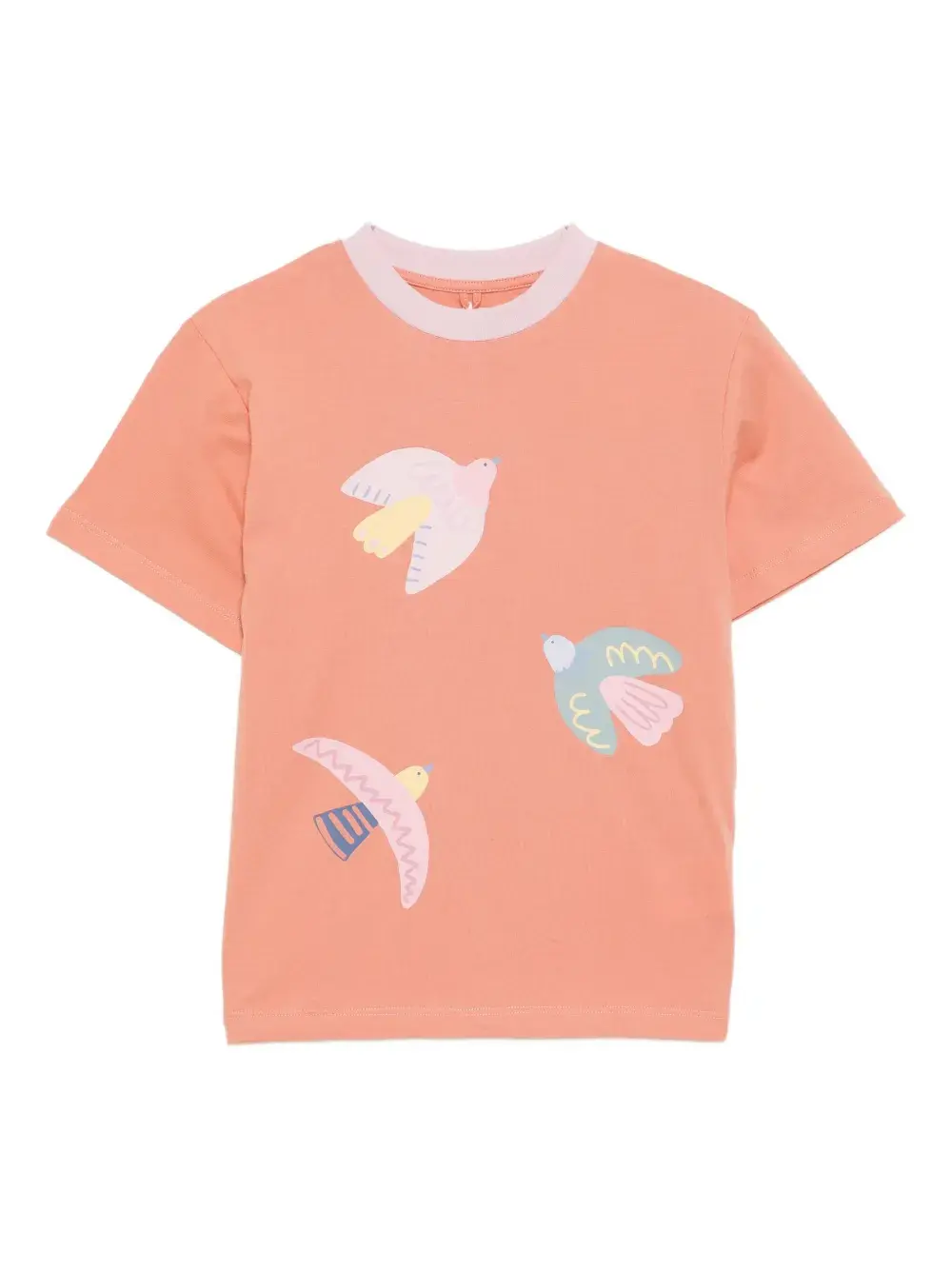

Футболка с принтом голубя Stella Mccartney Kids, оранжевый