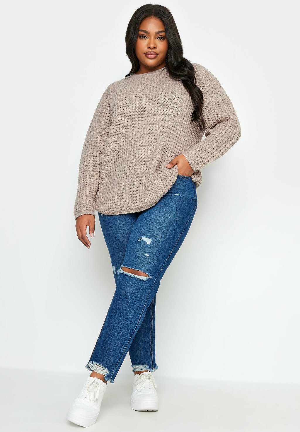 

Джемпер WAFFLE Yours Clothing, бежевый