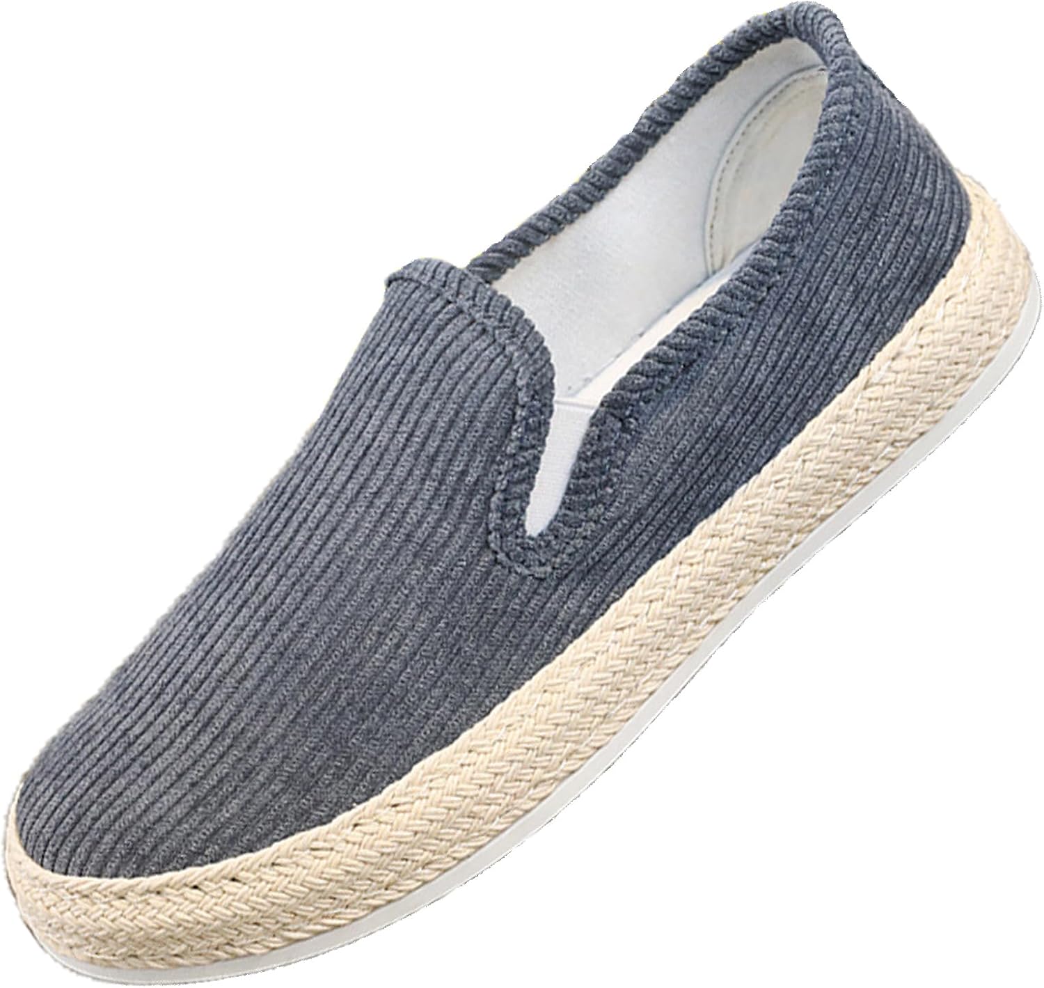 

Мужские замшевые эспадрильи слипоны EFTCAL, легкие дышащие туфли на плоской подошве, повседневные обувь для ходьбы и вождения, серый