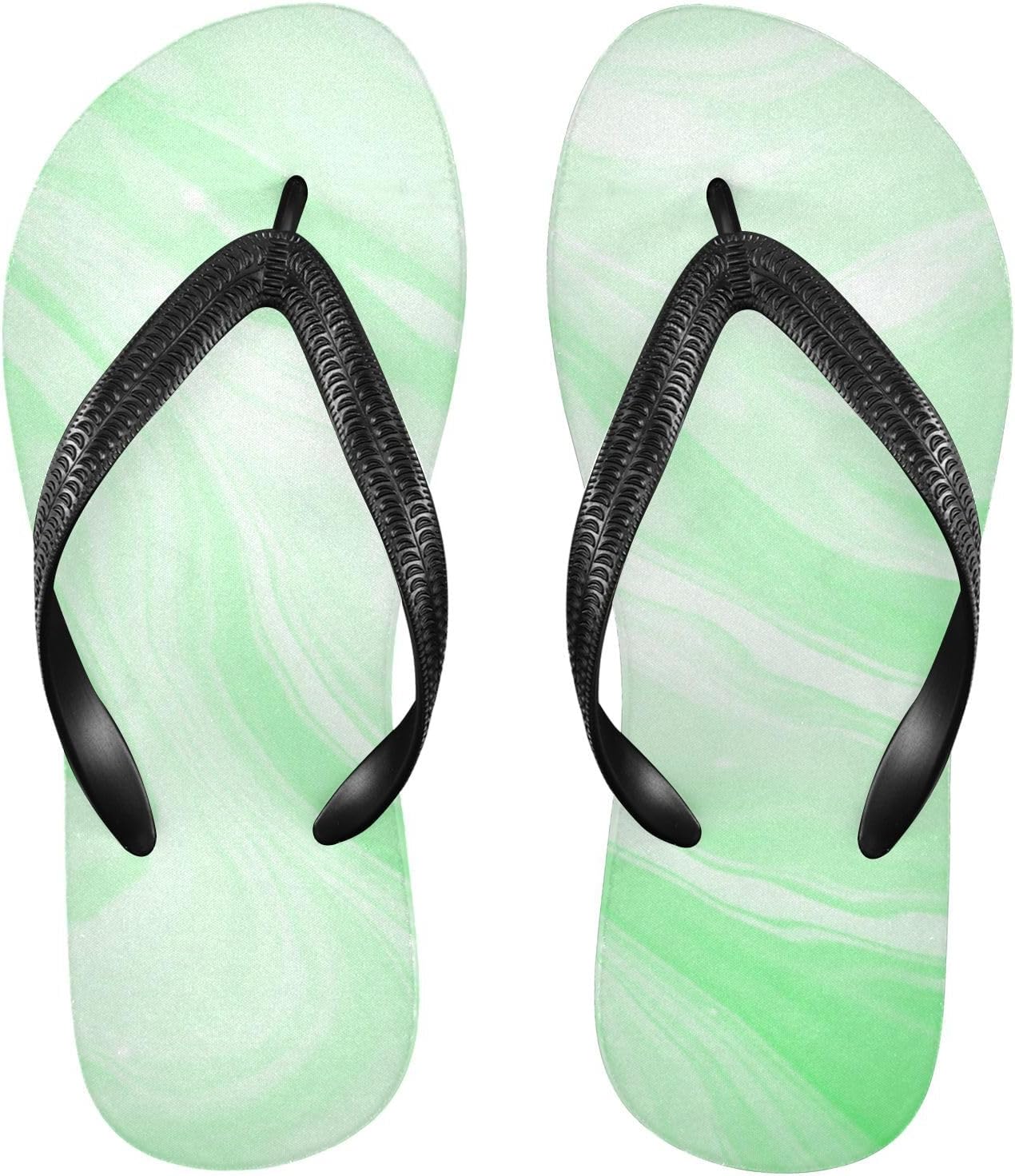 

Женские и мужские шлепанцы SPRIPORT Marble Slim, удобные повседневные вьетнамки с мягкой подошвой, нескользящей резиновой подошвой, сандалии для прогулок, пляжа и летнего сезона, зеленый