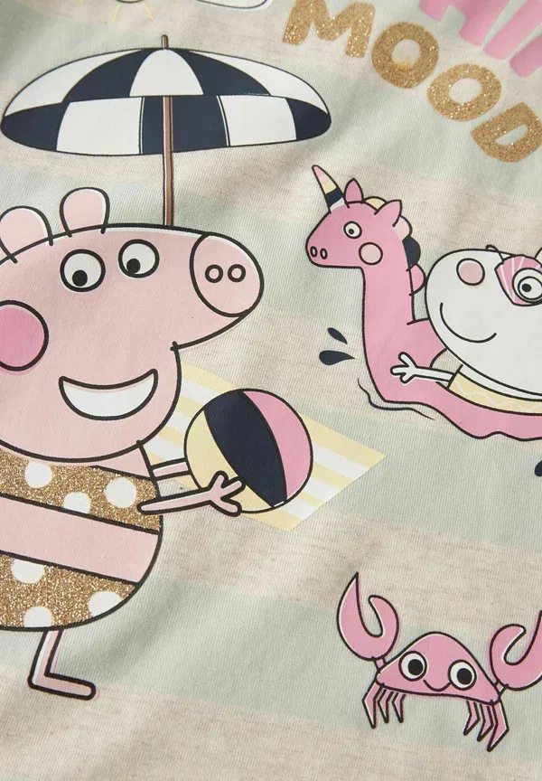 Футболка Name It Oberteil peppa wutz print t-shirt, бледно-аквамариновый — фото 3