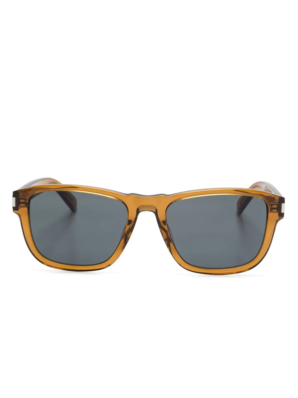 

Солнцезащитные очки в квадратной оправе Saint Laurent Eyewear, коричневый