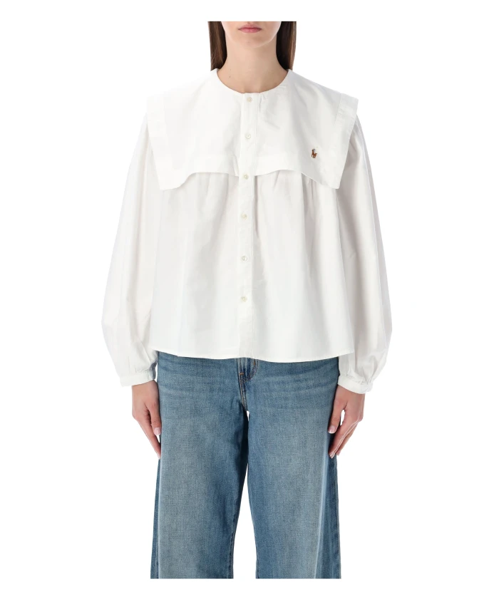 

Рубашка с большим воротником Polo Ralph Lauren, белый