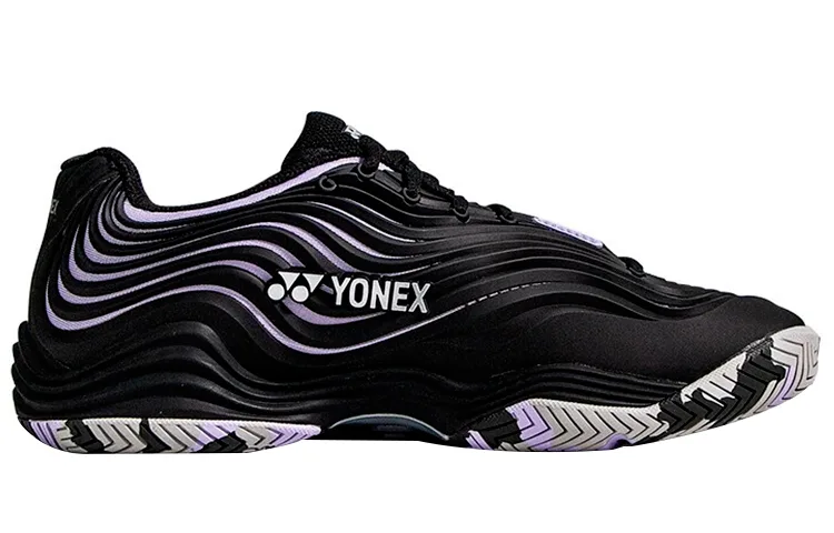 YONEX Кроссовки теннисные Power Cushion унисекс низкие черно-фиолетовые — фото 3