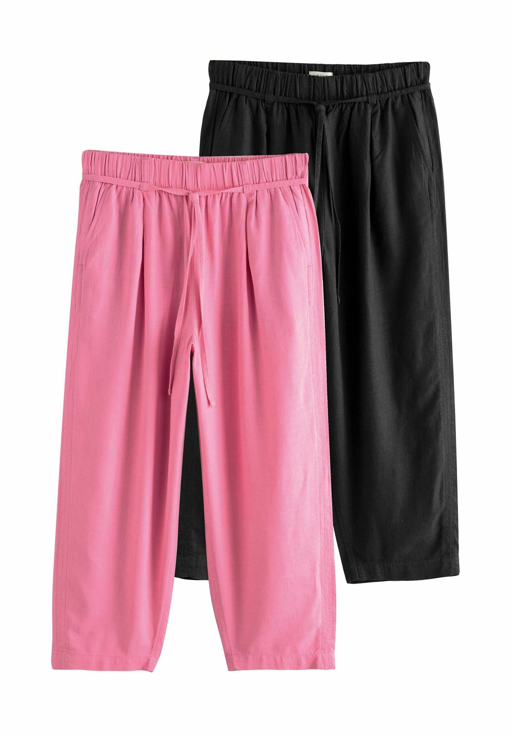 

Брюки TIE WAIST BARREL LEG 2 PACK Next, черный