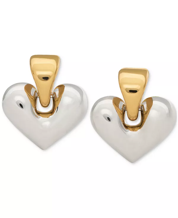 

Двухцветные скульптурные серьги-подвески в форме пик Kate Spade New York, silver/gold