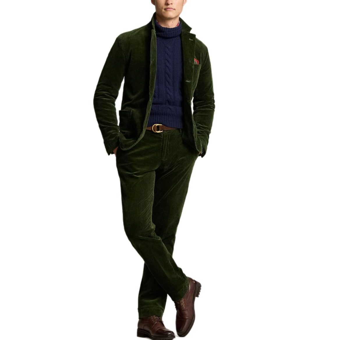 Polo Ralph Lauren Пиджак деловой мужской оливковый зеленый FW24 — фото 3