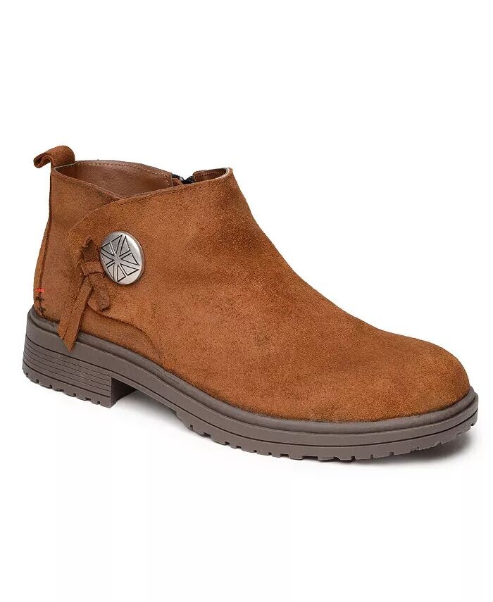 

Женские ботильоны Joyelle с акцентом на пуговицах Minnetonka, коричневый