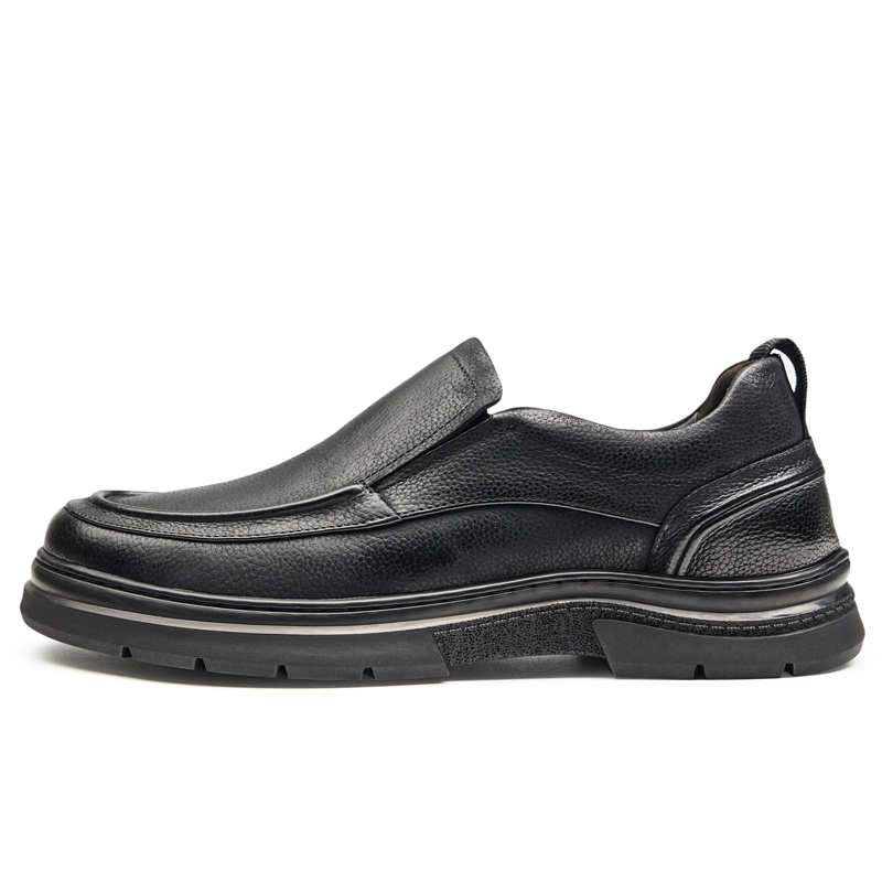 

Настоящие кожаные повседневные туфли мужские черные GOG, хаки увеличивающие рост на 6 см