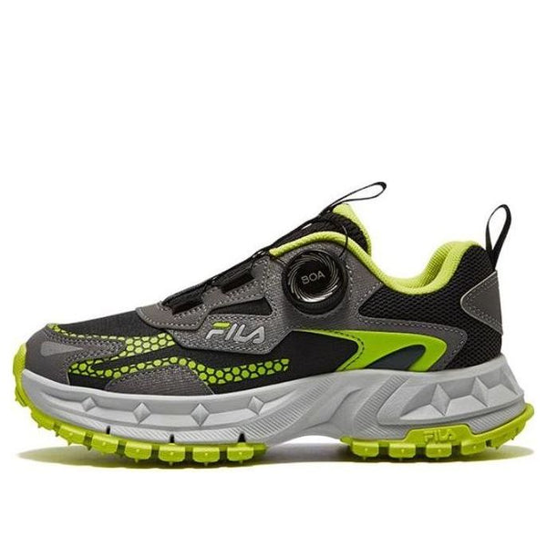 

Кроссовки boa running shoes 'black green grey' Fila, черный