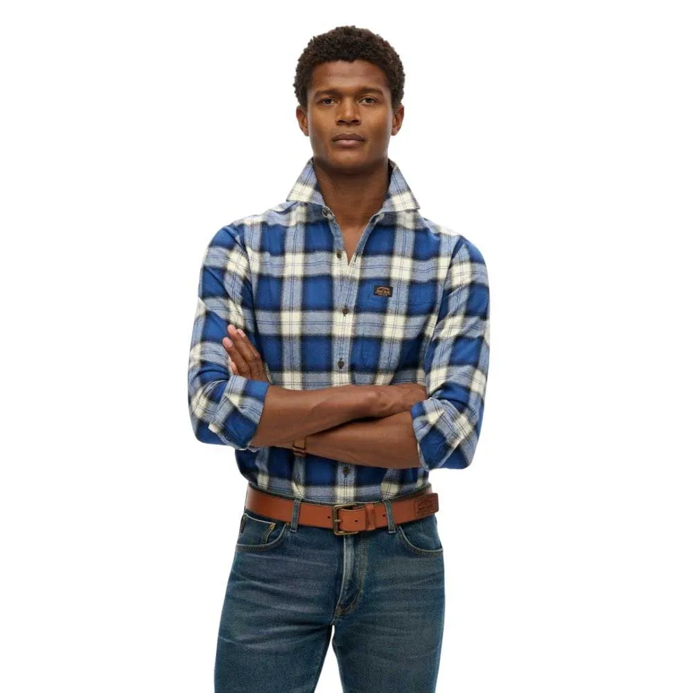 

Рубашка Superdry Vintage Lumberjack с длинным рукавом, синий