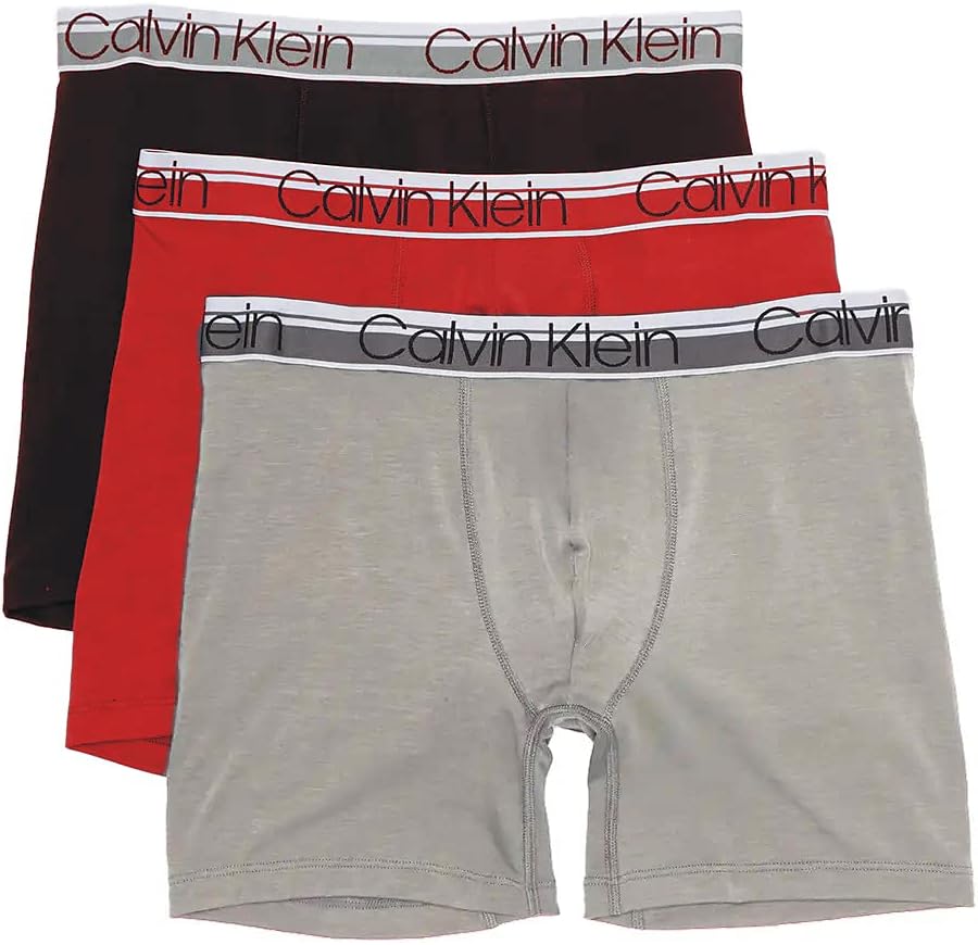 

Мужские трусы-боксеры Calvin Klein из микрофибры, 3 шт., Black(Np2370-900)/G_Red