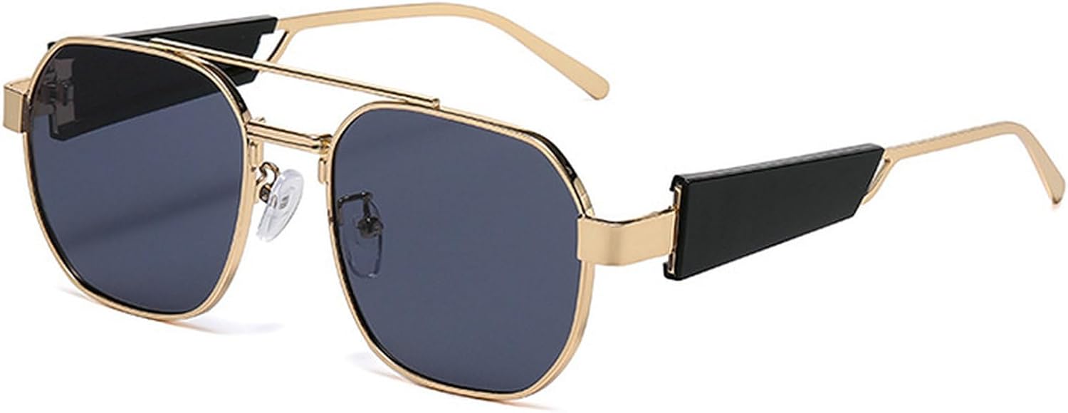 

Ретро-модные квадратные солнцезащитные очки для женщин и мужчин, модные трендовые очки с защитой от УФ-излучения UV400, панк-стиль, сине-зеленые солнцезащитные очки mincl, C1