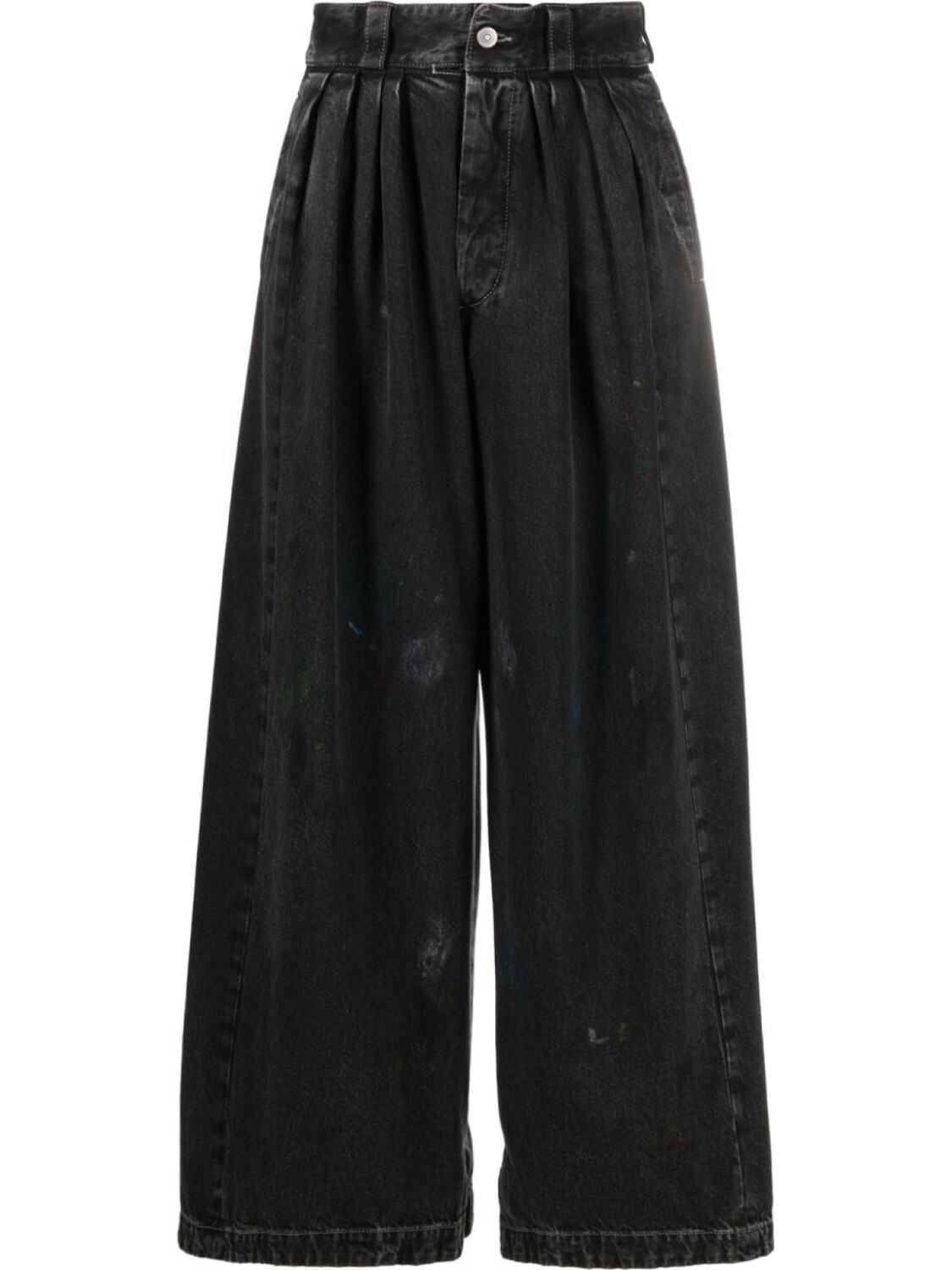 

Maison Margiela широкие джинсы с эффектом разбрызганной краски, черный