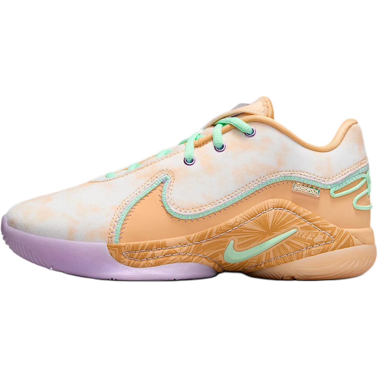 

Nike Monopoly x LeBron 22 устойчивые к истиранию низкие детские баскетбольные кроссовки Ivory/Orange для подростков