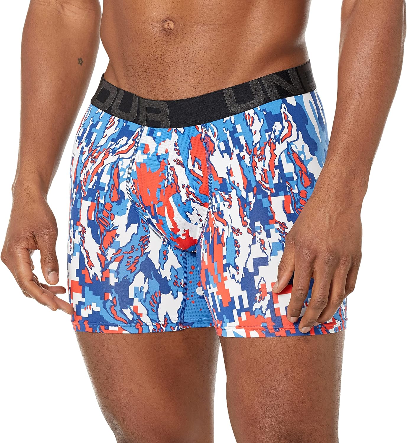 

Мужские боксеры Under Armour Tech длиной 6 дюймов, American Blue (453)/Black