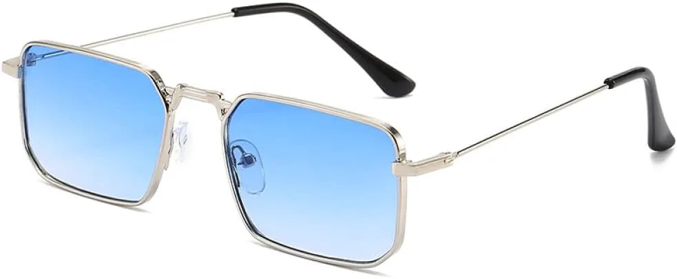 

Солнцезащитные очки прямоугольной формы 2027 года для женщин, металлические оправы, винтажные квадратные солнцезащитные очки для мужчин и женщин MTZJH, 3