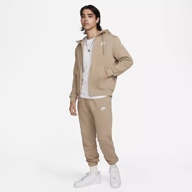 

Мужская флисовая худи с молнией во всю длину Nike Sportswear Club, хаки