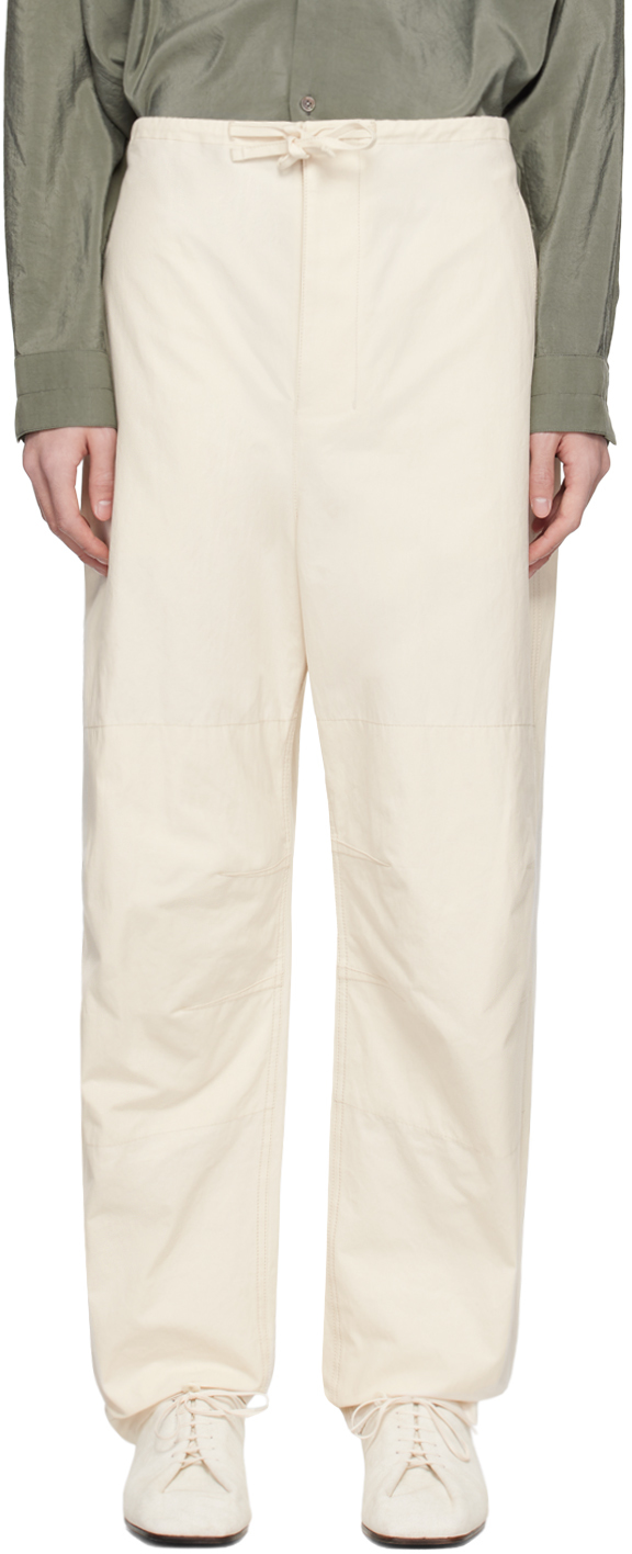 

Брюки макси цвета Off-White LEMAIRE