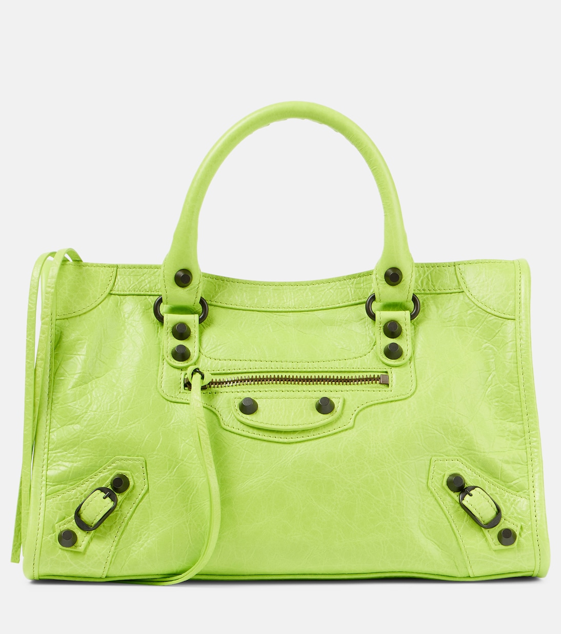 

Городская маленькая кожаная сумка-тоут Le City Balenciaga, Granny Green