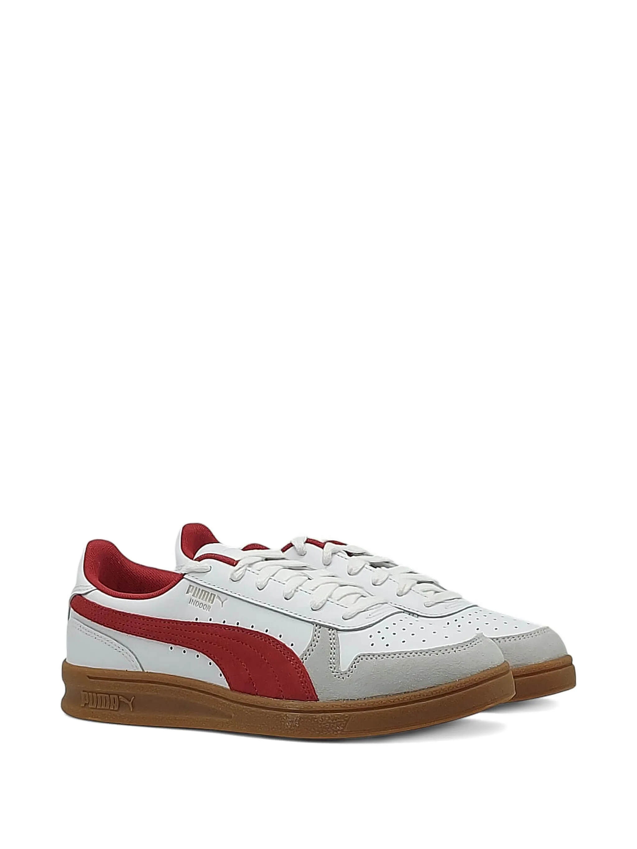 Кроссовки Indoor White/Red Puma, белый — фото 2