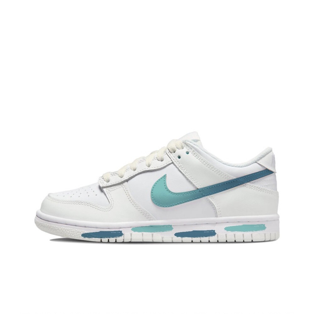 

Кроссовки Nike Dunk Skateboarding Shoes Women's Low-top Eveblue/Techgreen/Iolite, зеленый