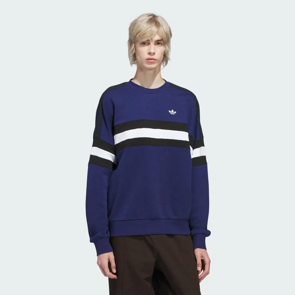 Винтажная толстовка для скейтбординга с круглым вырезом Adidas, blue — фото 3