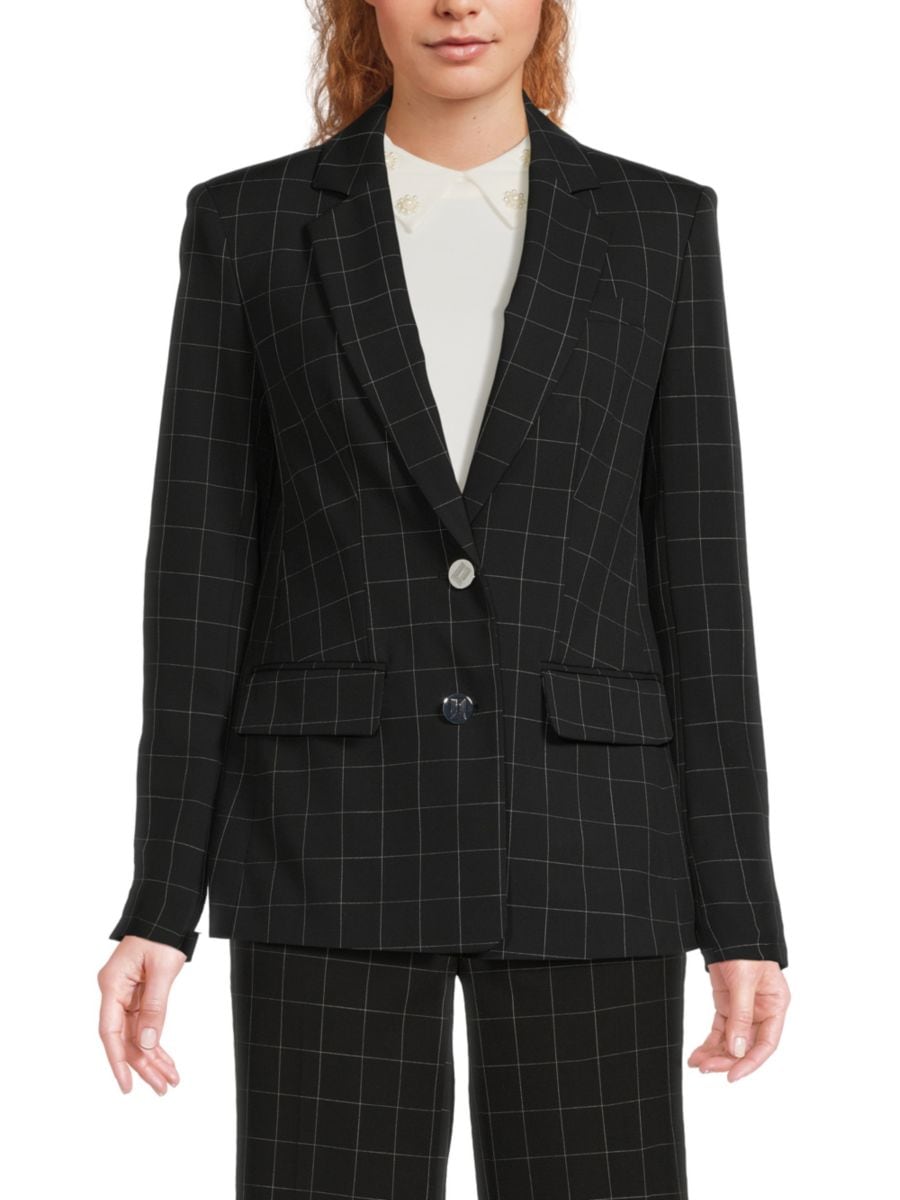 

Блейзер в клетку Karl Lagerfeld Paris, цвет Black Soft White