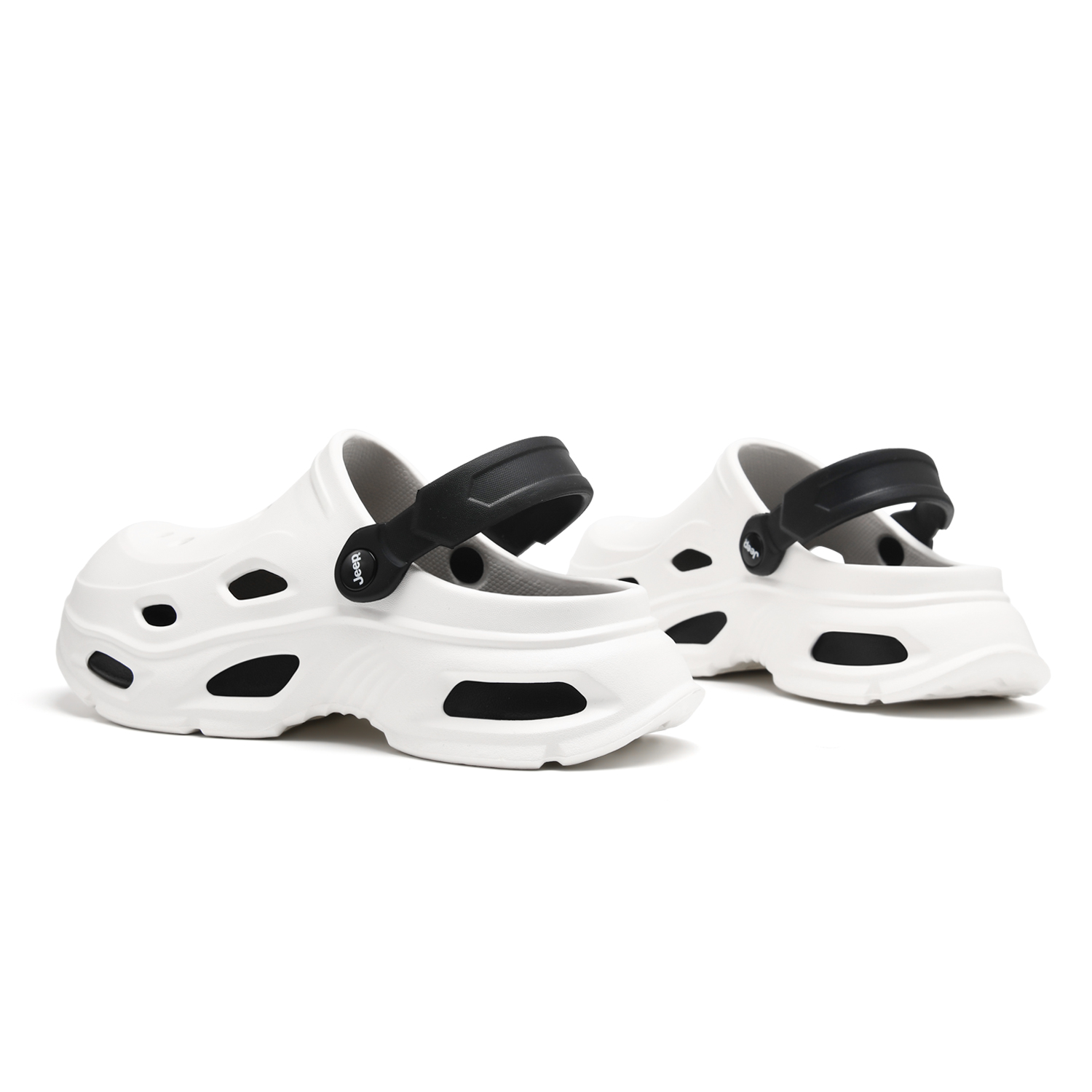 Jeep EVA Clogs мужские белые черные — фото 4