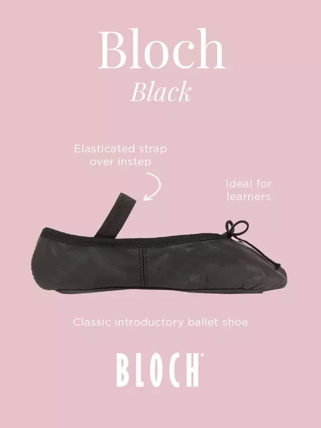 Детские балетные туфли Bloch Trotters, Black — фото 3