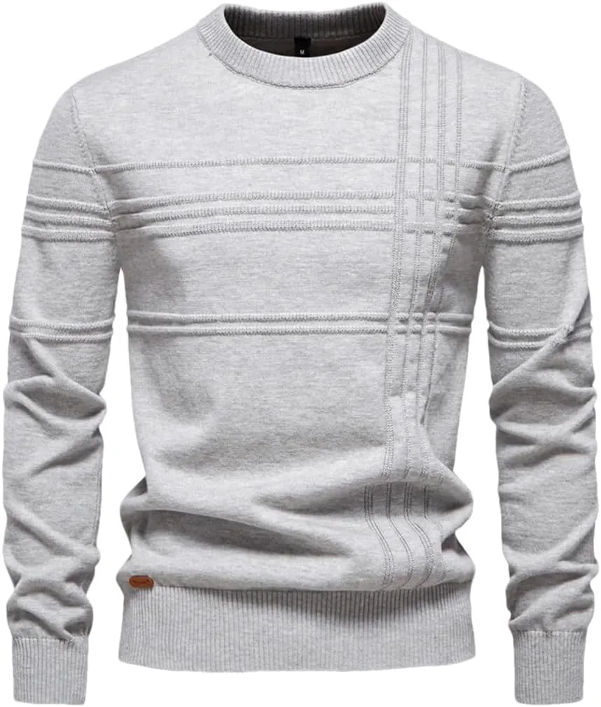 

Мужской свитер-пуловер вязаный хлопковый Hdhdeueh