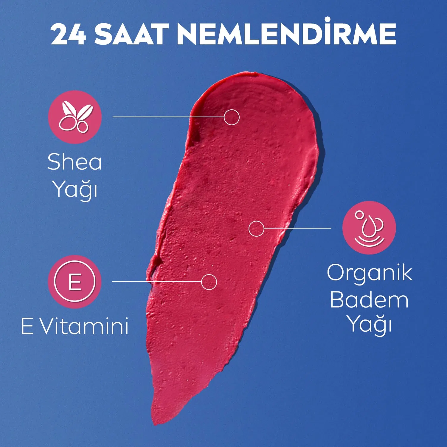 Помада NIVEA Caring Beauty 3-в-1, розовая Nivea, Pink — фото 4