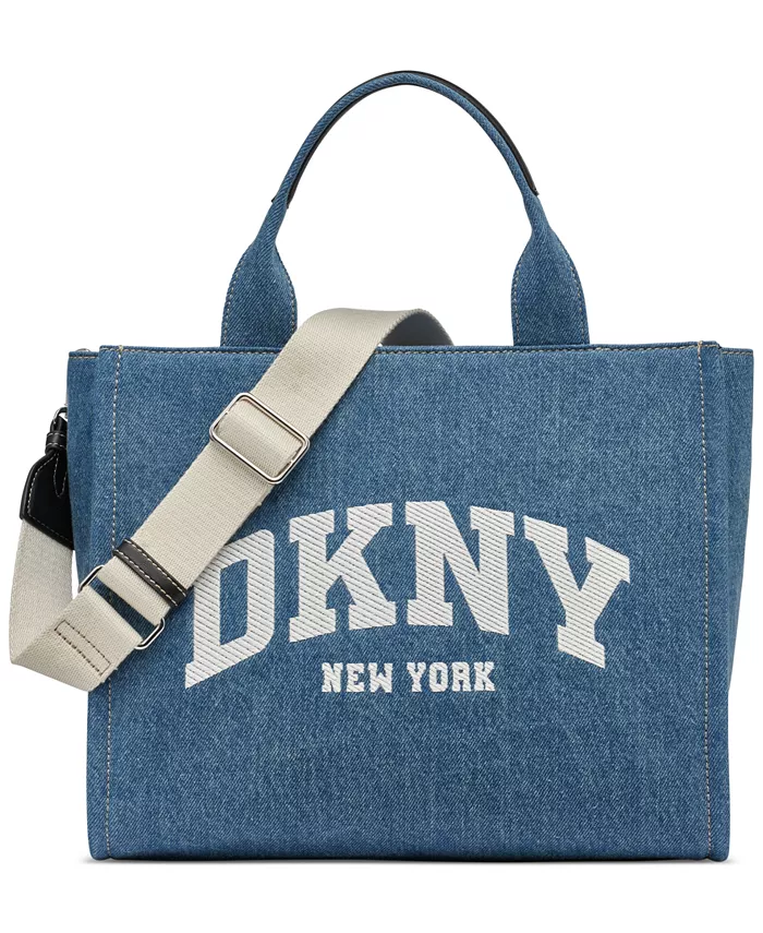 

Сумка-шоппер Hadlee Medium Cotton Logo DKNY, синий
