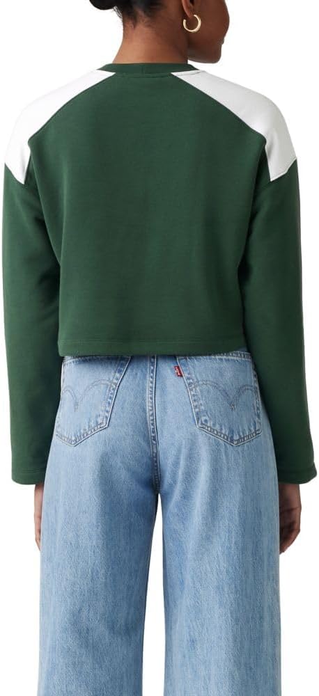 Женская графическая толстовка Levi's Bleacher, Jungle Green Bright White — фото 2