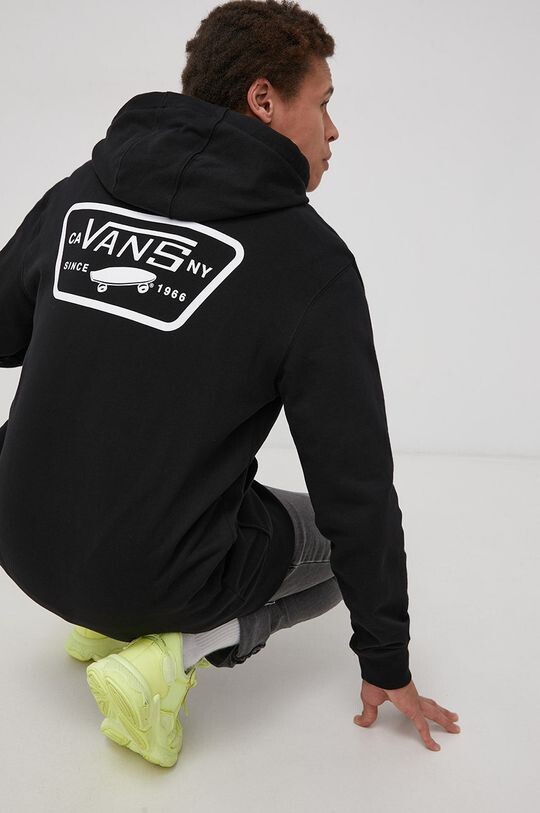 

Хлопковая толстовка Vans, черный