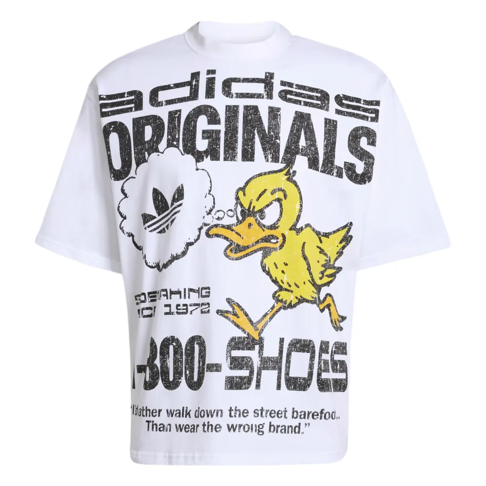 Футболка с принтом утки Adidas Originals, белый